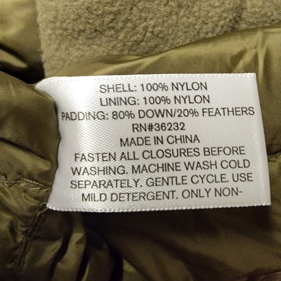 Gallery Army Green Down Puffer Jacket - Picture 5 of 5